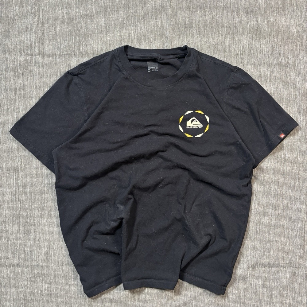Vintage Quiksilver black and yellow T-shirt - L